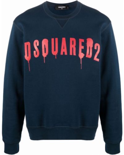 Trykt sweatshirt Dsquared2 blå