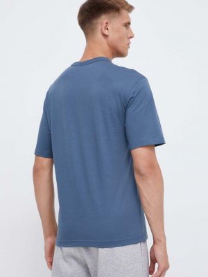 Bavlněné tričko s aplikacemi Reebok Classic modré