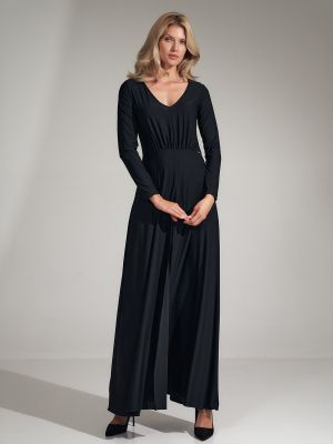 Μάξι φόρεμα Figl μαύρο