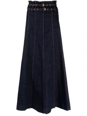 Džínová sukně Philosophy Di Lorenzo Serafini modré