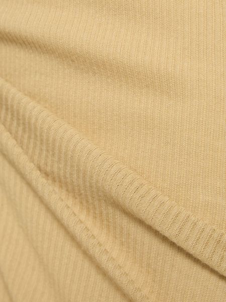 Bavlnený top Auralee khaki