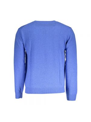 Haftowany sweter La Martina niebieski