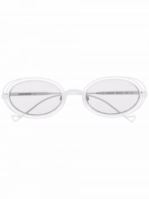Przezroczyste okulary przeciwsłoneczne Emporio Armani białe
