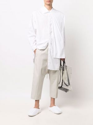 Košile s knoflíky Yohji Yamamoto bílá