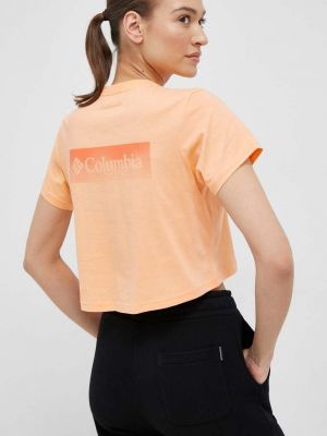 Koszulka bawełniana Columbia pomarańczowa