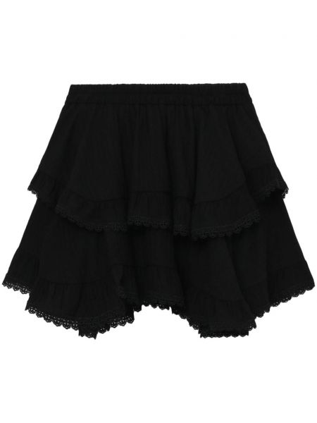 Mini suknja s čipkom Tout A Coup crna