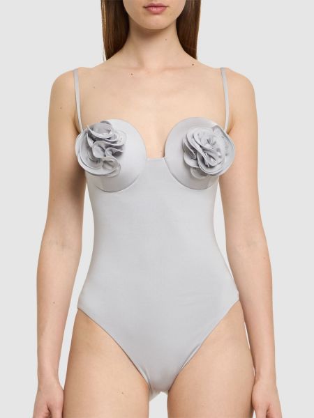 Jednodijelni kupaći kostim s cvjetnim printom Magda Butrym siva