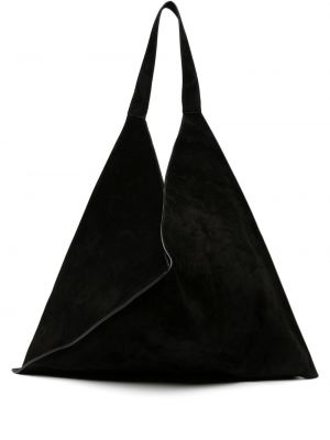 Τσάντα shopper σουέτ Khaite μαύρο