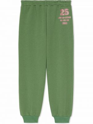Bavlněné vzorované kalhoty Gucci Kids - zelená