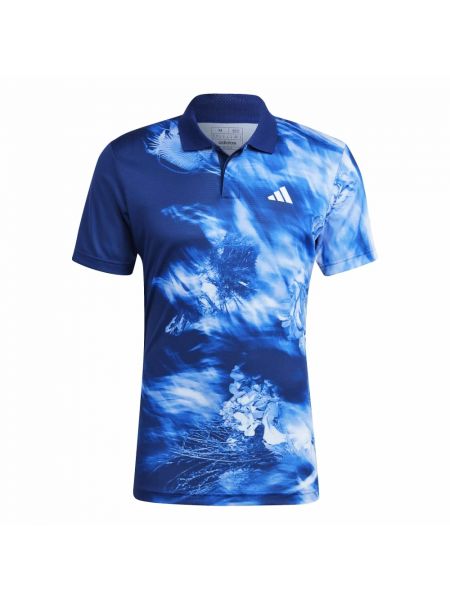 Поло тениска за тенис Adidas синьо
