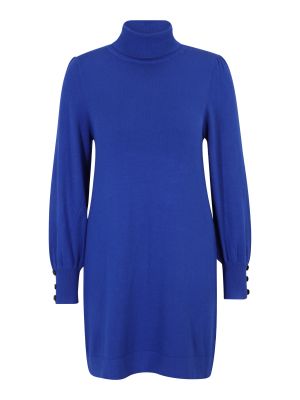 Pletené rolákové šaty Wallis Petite modrá