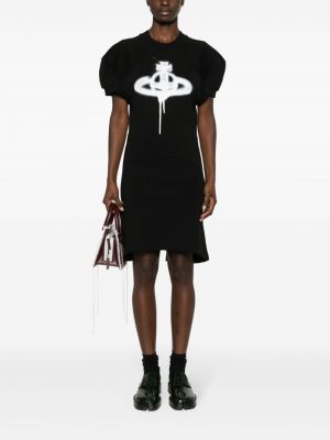 Mini šaty s potiskem Vivienne Westwood černé