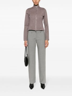 Vlněné rovné kalhoty Paloma Wool šedé