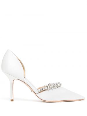 Escarpins à imprimé en cristal Badgley Mischka blanc