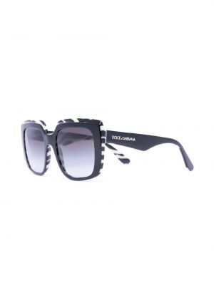 Oversize sonnenbrille mit zebra-muster Dolce & Gabbana Eyewear