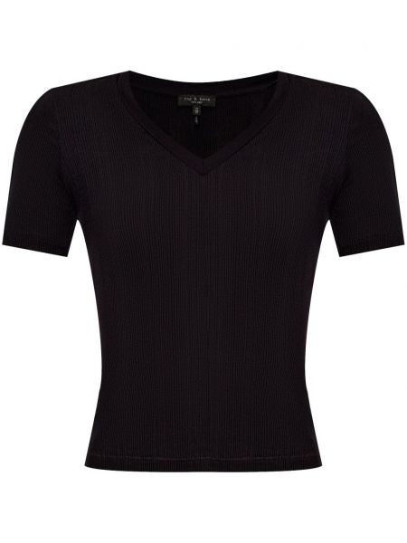 T-shirt mit v-ausschnitt Rag & Bone schwarz