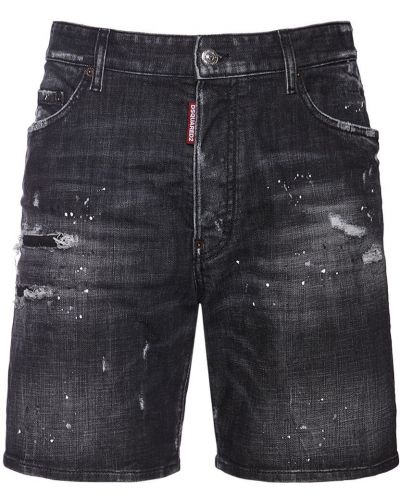 Bavlnené džínsové šortky Dsquared2 čierna