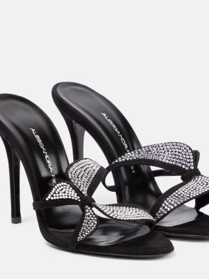 Sandale din piele Alessandra Rich negru