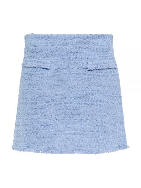 Mini falda de algodón Oscar De La Renta azul