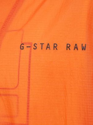 Демисезонная куртка оверсайз со звездочками G-star Raw оранжевая