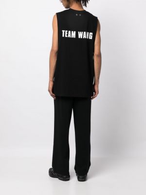 Raštuotas medvilninis liemenė Team Wang Design juoda