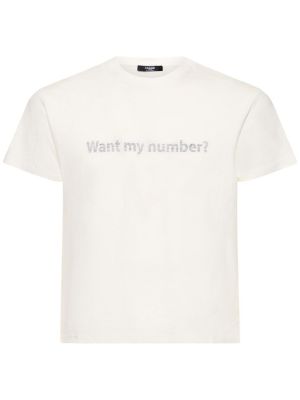 T-shirt en coton à imprimé Jaded London blanc