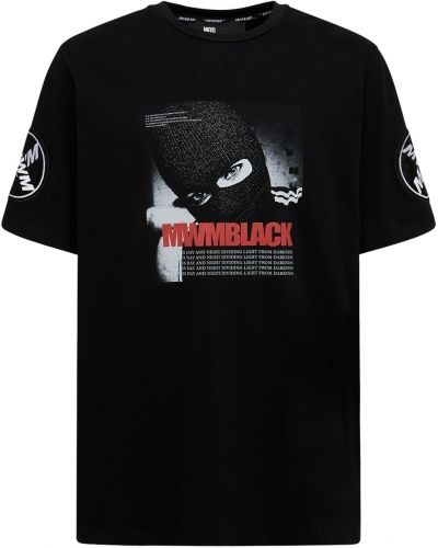 Czarna koszulka bawełniana Mwm - Mod Wave Movement