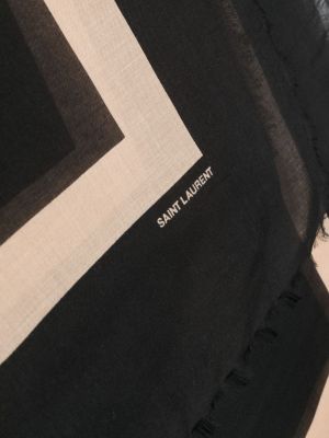 Schal mit print Saint Laurent schwarz