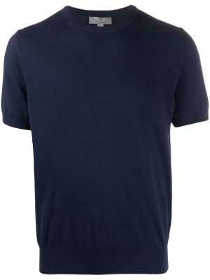 Dzianinowa koszulka Canali niebieska