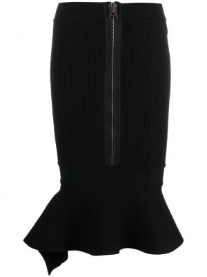 V-nyakú gyapjú estélyi ruha Tom Ford fekete