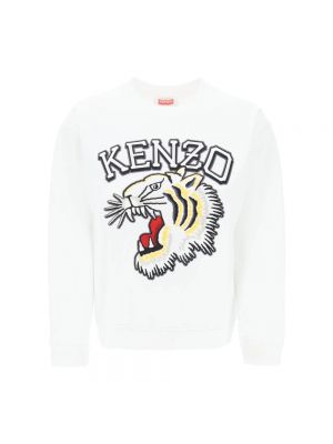 Sweatshirt mit rundem ausschnitt mit tiger streifen Kenzo weiß