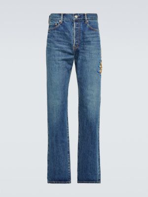 Straight leg jeans con pietre Undercover blu