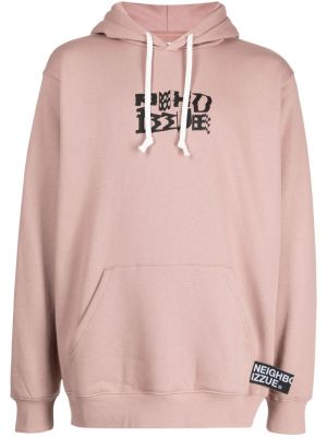 Hoodie con stampa Izzue rosa