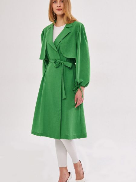 Plisovaná bunda Armonika zelená