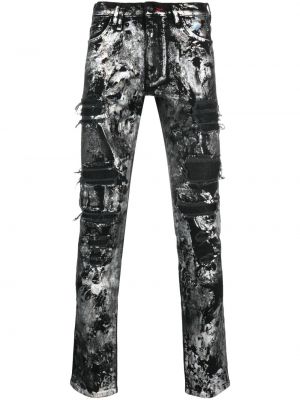 Jeans skinny con motivo a stelle Philipp Plein nero