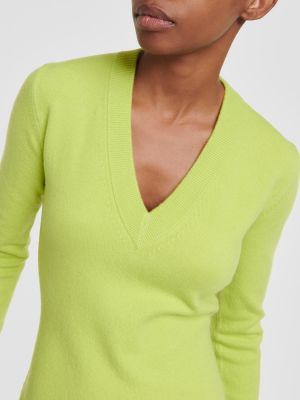 Vestido midi de lana de cachemir con estampado de cachemira Sportmax verde