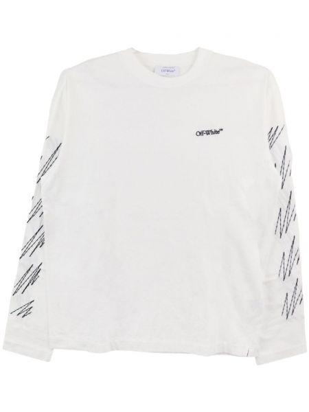 Dryžuotas medvilninis marškinėliai Off-white