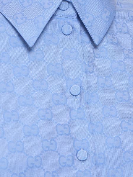 Hemd aus baumwoll Gucci himmelblau