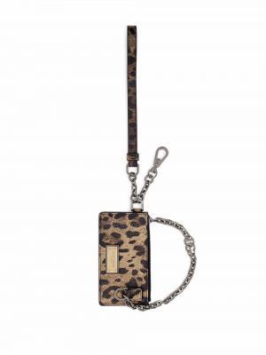 Usnjena denarnica s potiskom z leopardjim vzorcem Dolce & Gabbana