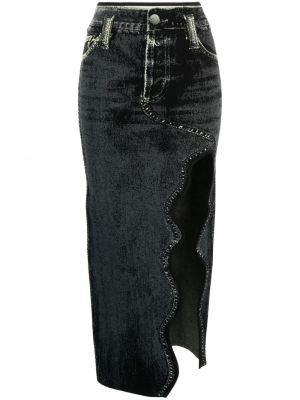 Spódnica jeansowa z nadrukiem Ph5