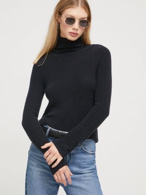 Sweter wełniany Abercrombie & Fitch czarny