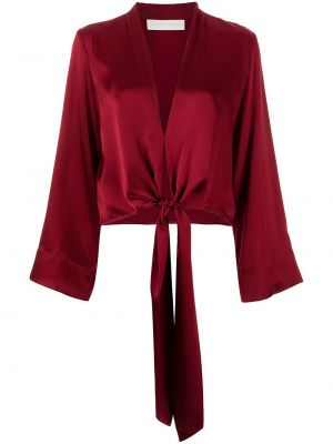 Блуза с дълъг ръкав Michelle Mason червено
