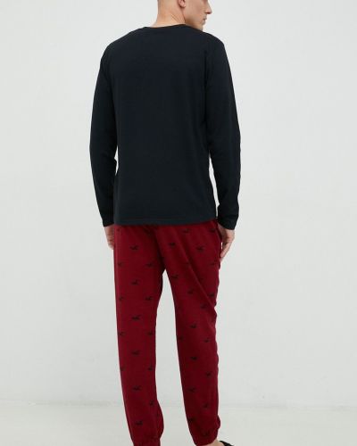 Pidžama s printom Hollister Co. crvena