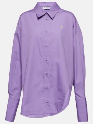 Bavlněná košile The Attico fialová
