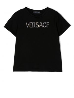 T-shirt för tjejer Versace Kids svart