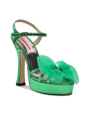 Sandały z kokardką Custommade zielone
