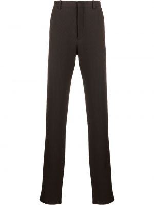 Pantalones rectos de cintura alta Giorgio Armani marrón