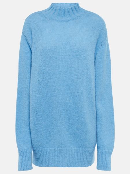 Vlněný svetr z alpaky Dries Van Noten modrý