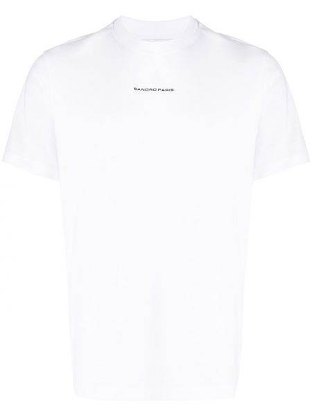 Camiseta con bordado Sandro Paris blanco