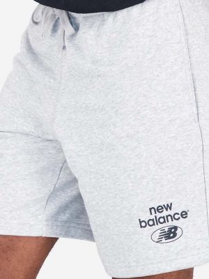 Melanžové kraťasy New Balance šedé